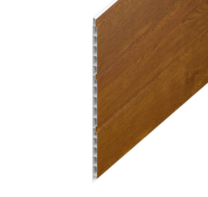 Eurocell uPVC Hollow Soffit Board – Golden Oak, 5m x 300mm
