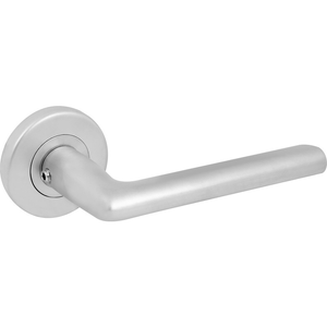 Carlisle Brass Serozzetta Uno Lever Handle On Round Rose Satin Chrome