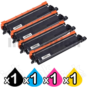 4 Pack Compatible Brother TN-258XL High Yield Toner Cartridges Combo [1BK,1C,1M,1Y]