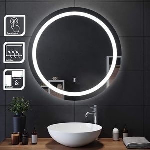 ELEGANT 600x600mm Touch Anti-Fog Round LED Bathroom Mirror With Demister