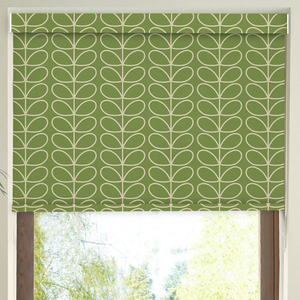 Orla Kiely Linear Stem Made to Measure Blackout Roller Blind Chalky Green