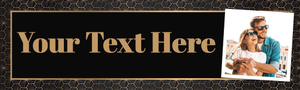 Personalised Party Banner - Art Deco - Custom Text &amp; 1 Photo Upload