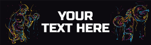 Personalised Party Banner - Gym Work Out- Custom Text