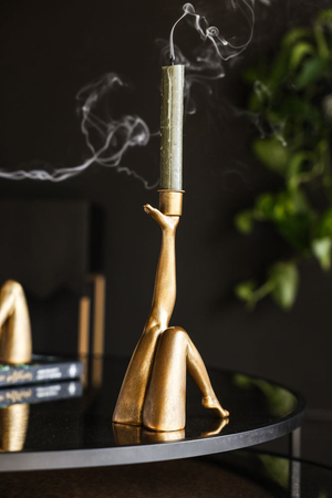 Kick Gold Leg Candle Holder