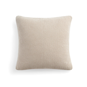 Pure Honeycomb Knitted Cushion 50cm x 50cm, Linen