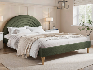 Flair Ava Double Boucle Bed Green