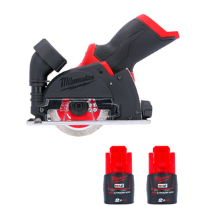 Milwaukee M12FCOT 12V Fuel Multi Material Cut Off Tool 76mm With 2 x 2.0Ah Batteries
