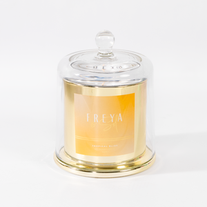 Freya & Sol Glass Cloche 600g Candle Tropical Bliss
