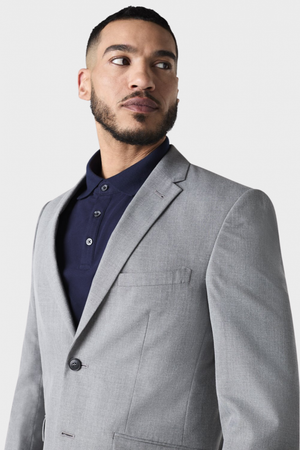 Alderley Men's Suit Jacket, Slim Fit, Grey Sharkskin