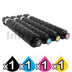 4 Pack Canon TG-71 (GPR-55) Compatible Toner Cartridges [1BK,1C,1M,1Y]