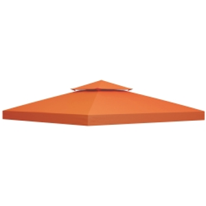 Outsunny Techo de Repuesto para Cenador, 3x3 m, Cubierta de Repuesto con Techo Doble, 8 Orificios de Drenaje y Protección UV, SOLO Toldo de Recambio para Pabellón Gazebo, Rojo