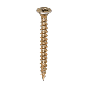 TIMco 5.0x50mm 50050C2 C2 Multi Purpose Advanced Screw PZ2 Double Countersunk Yellow ZYP (200/Box)