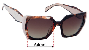 Sunglass Fix Replacement Lenses for Prada SPR15W - 54mm Wide
