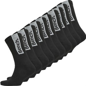 Bench Mens Niska Ten Pack Cushioned Socks Black/White