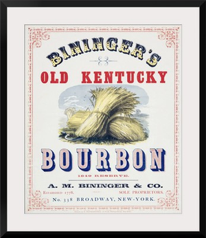 Vintage Advertisement For Bininger's Old Kentucky Bourbon 1849 Reserve