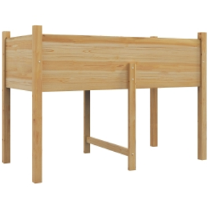 Outsunny Huerto Urbano Elevado 115x55x80 cm Jardinera de Cultivo con Tela no Tejida para Cultivo Plantas Flores Verduras Natural