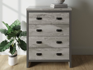 GFW Boston 4 Oak Drawer Chest