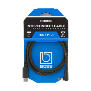 Boss BMIDI-5-35 TRS to MIDI 1/8 TRS 5-pin MIDI Cable 5ft