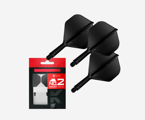 Target Darts K-Flex Black Intermediate No.2 Shape Integrated Dart Flight and Shaft Set (Pack of 3)