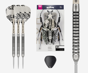 Target Darts EXO 01 90% Tungsten 23G Swiss Point Steel Tip Darts Set