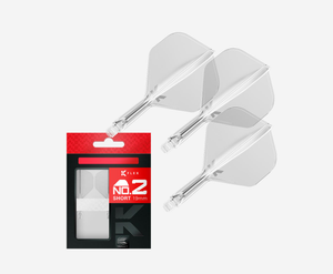 Target Darts K-Flex Clear Intermediate No.2 Shape Integrated Dart Flight and Shaft Set (Pack of 3)