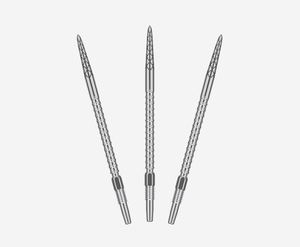 Target Darts Swiss DS Silver 40mm Dart Points Set (Pack of 3) - Exclusively for Swiss Point compatib