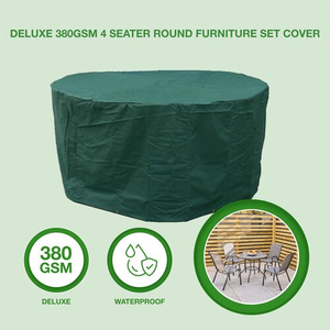 Deluxe 380GSM 4 Seater Round Furniture Set Cover