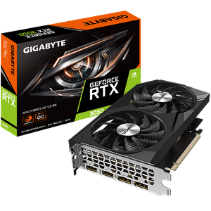 Gigabyte Nvidia GeForce RTX 3050 Windforce OC 8GB GDDR6 Graphics Card - GV-N3050WF2OCV2-8GD