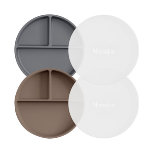 Default Title Suction Plates - 2 Pack (Warm Taupe/Dark Grey)