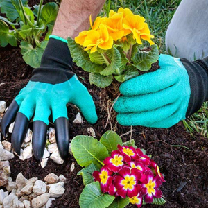 Rake Claw Garden Gloves with ABS Plastic Claws