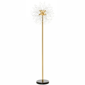 HOMCOM 160cm Dandelion-Crystallite Floor Lamp, with Foot Switch