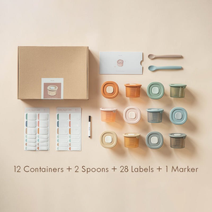 4oz*12 Pack + 2 Spoons / No Silicone Baby Food Containers