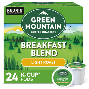 Green Mountain Breakfast Blend K-Cups, Light Roast – 24 Count