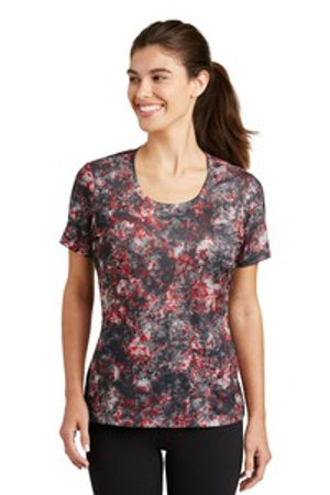 Sport-Tek LST330 Ladies Mineral Freeze Scoop Neck Tee