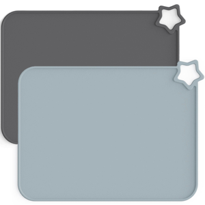 Dark Grey/Light Grey Silicone Placemat - 2 Pack