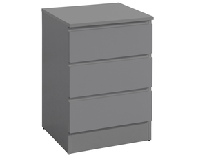 Birlea Oslo 3 Drawer Bedside Black Bedside Chest