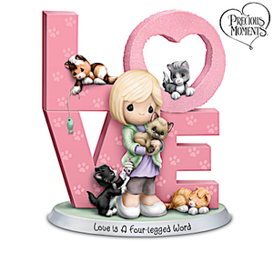 Precious Moments Blessed & Cat Obsessed Figurine Collection