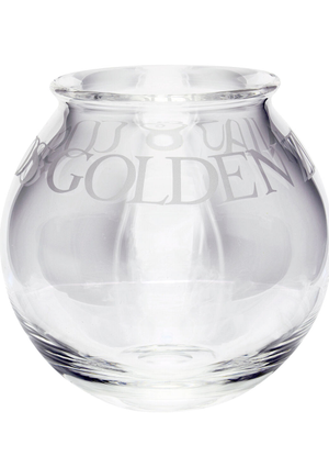 Black Toast Medium Goldfish Bowl Crystal Glass Vase