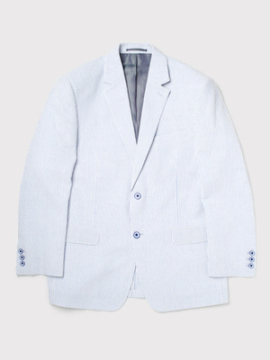 Blue Striped Seersucker Jacket