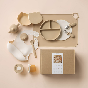 Standard Box Gift Set / Yes / No First Bites Gift Set (Croissant/Ivory)