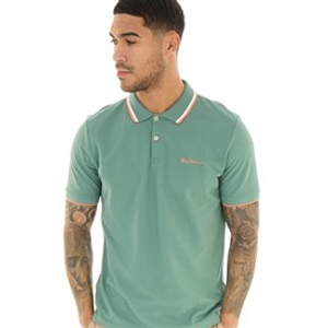 Ben Sherman Mens Twin Tipped Polo Shirt Jade