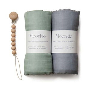 Default Title Muslin Swaddle Blanket (Light Sea Green/Tradewinds)