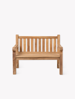Windsor Bench 2 Seater 120cm - Teak, Natural