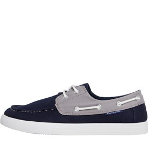 Ben Sherman Mens Lagoon Bay Deck Shoes Navy/Grey