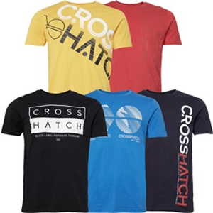 Crosshatch Mens Nero Five Pack T-Shirts Assorted