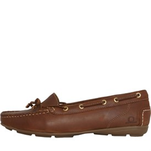 Chatham Marine Womens Paxos Driving Moccasins Tan Leather