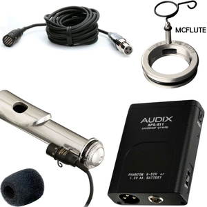 Audix ADX10-FLP Miniature Condenser Microphone w/ Flute Clip & APS911 Preamp
