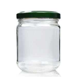 212ml Clear Glass Jar With Lid - Dark Green