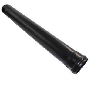 Aquaflow Black Single Socket Soil Waste Pipe - 110mm x Length 3m