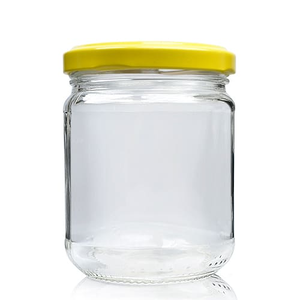 212ml Clear Glass Jar With Lid - Yellow